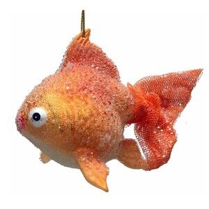 December Diamonds 79-80948 Orange Goldfish 3.5" Foam Christmas Ornament Fish